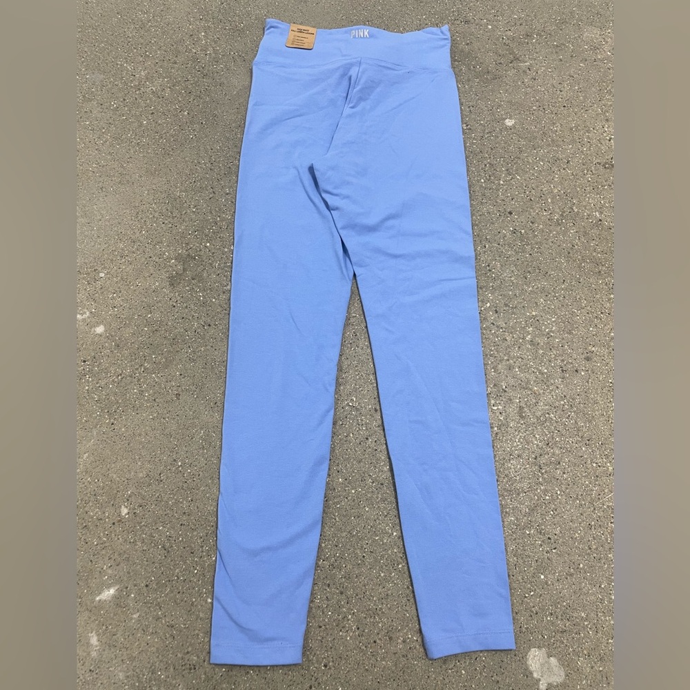 NWT Victoria’s Secret VS PINK Light Blue Stretch Leggings size Medium - Picture 7 of 12